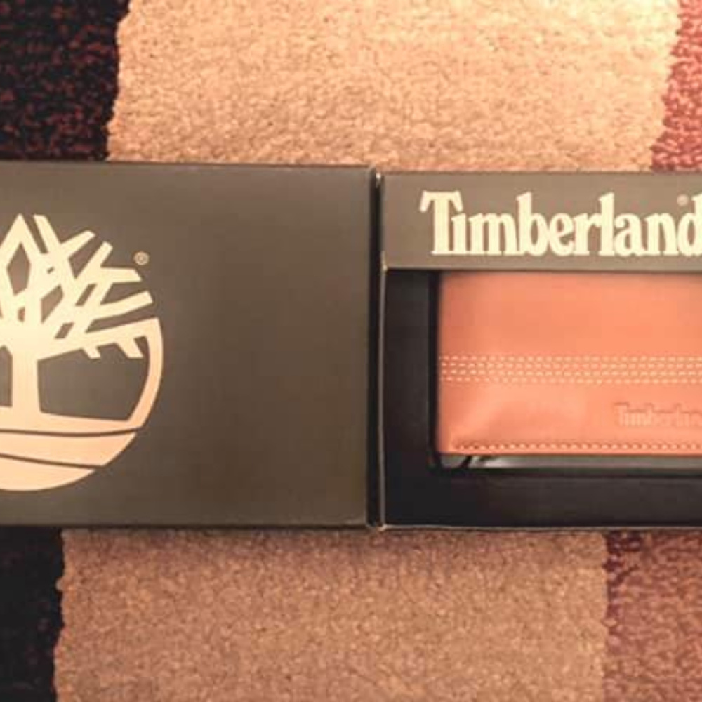 Timberland Mens Leather Wallet w/ Leather Key Fob